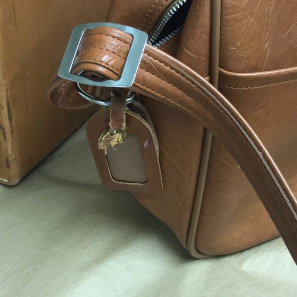 Unbranded Travel Tote Purse Silver Buckle Close and Luggage Tag made in Korea - Picture 15 of 16